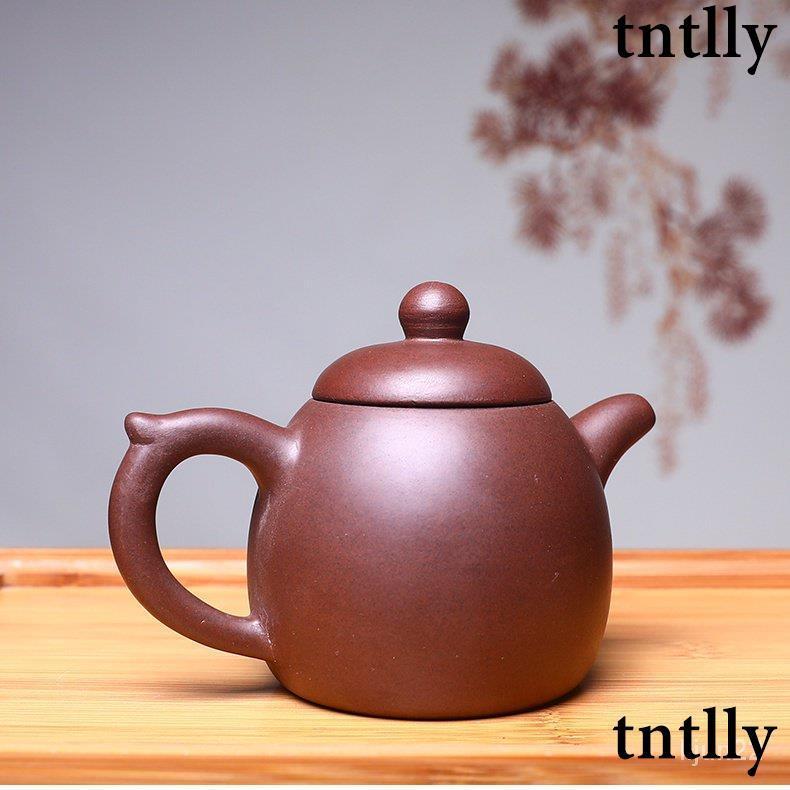 ☕茶壺 宜興紫砂壺紫泥秦權壺手工泡茶壺茶具-細節圖2