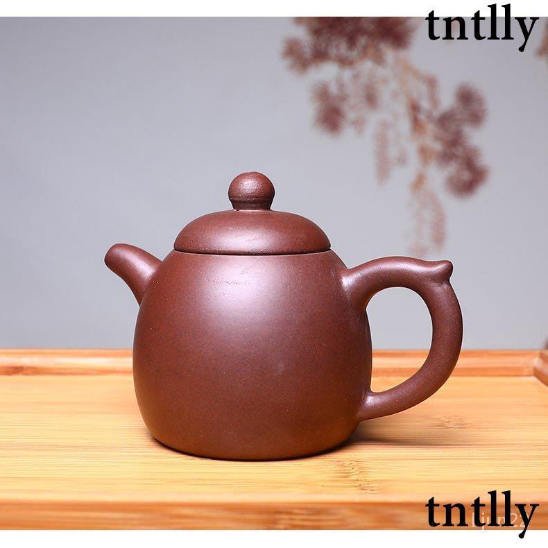 ☕茶壺 宜興紫砂壺紫泥秦權壺手工泡茶壺茶具-細節圖9