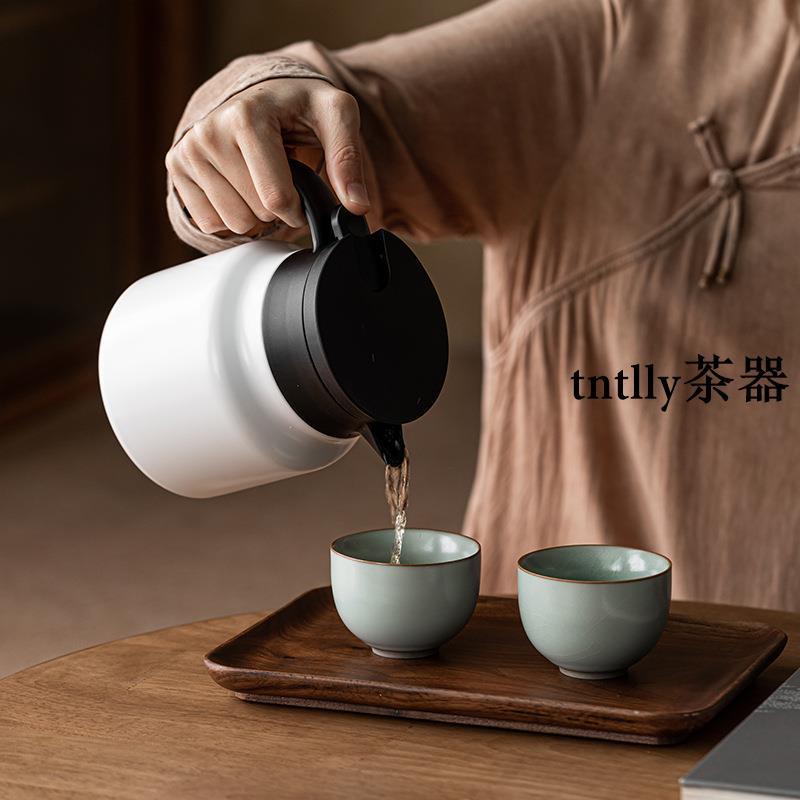 【現貨免運】家用保溫悶茶壺 泡茶壺保溫壺不銹鋼悶茶老白茶分離茶水壺 德化茶具-細節圖4