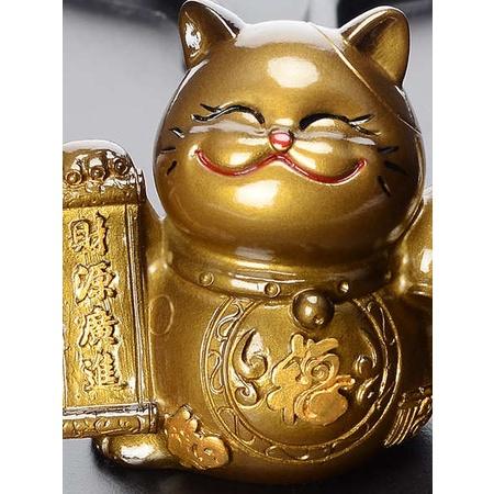 ☕茶寵 茶寵物迷你招財貓茶桌上的擺件沖水變色可養招財茶具創意茶玩擺設-細節圖4