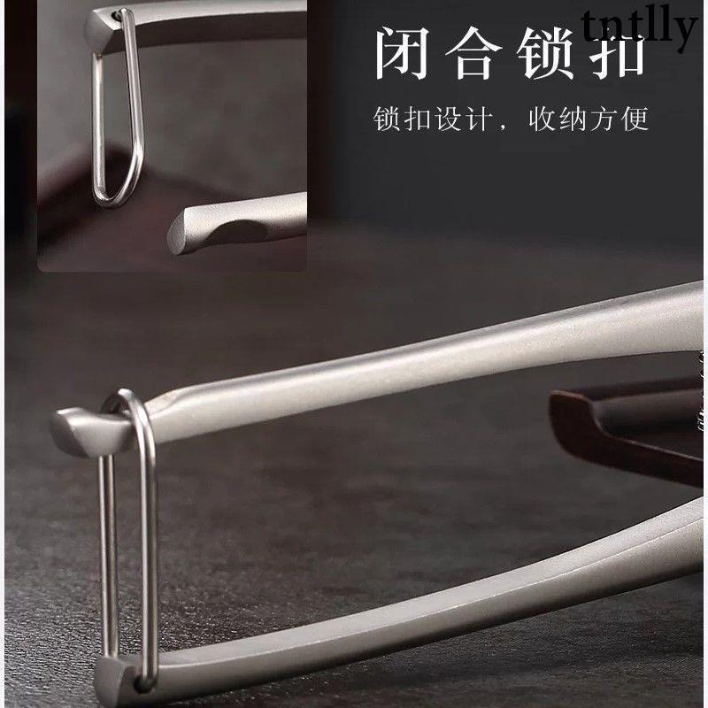☕茶具 不鏽鋼茶鉗黑茶磚撬茶刀茶針工具普洱茶餅碎茶器開茶器茶道配件-細節圖7