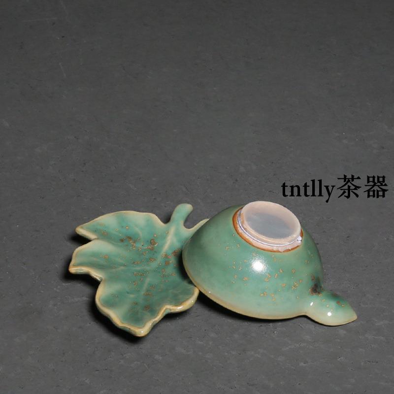 【現貨免運】青山窯變過濾陶瓷功夫茶具茶漏 德化茶具-細節圖4