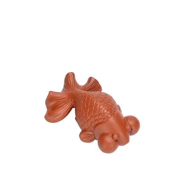 ☕茶寵 茶寵擺件紫砂可養遇水變色招財魚創意個性可愛茶玩茶道茶具盤配件-細節圖5