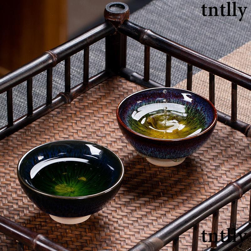 ☕茶具 窯變主人杯陶瓷茶杯中式家用功夫茶杯個人單杯曜變茶盞茶碗禮盒裝-細節圖6