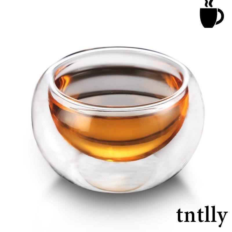 ☕茶具 雙層透明玻璃小茶杯 加厚耐熱防燙六隻裝小茶杯茶道茗品茶具套裝-細節圖4