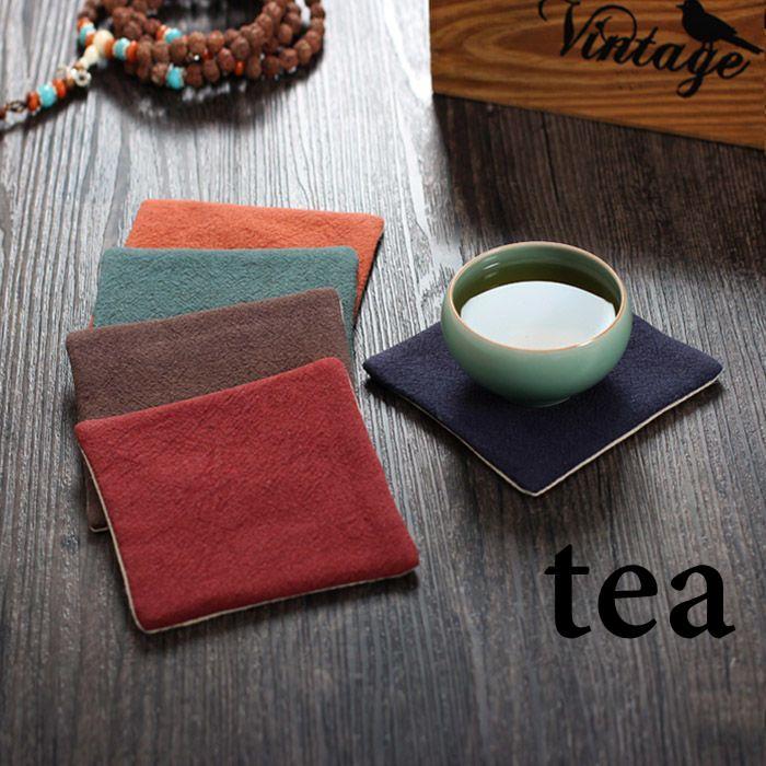 ☕茶具 tea辰言手工棉麻布藝茶杯墊 功夫茶具道配件日式吸水隔熱防滑壺墊-細節圖3