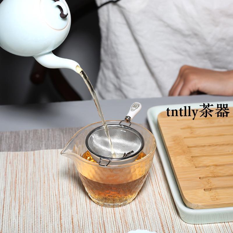 【現貨免運】日式304不銹鋼茶漏 泡茶渣杯濾網 功夫茶具漏茶隔茶過濾配件 德化茶具-細節圖2