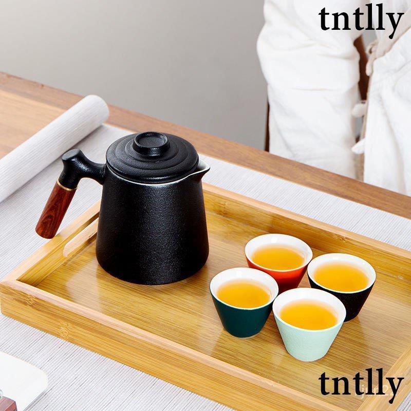 ☕茶壺 陶瓷快客杯一壺四杯便攜式旅行茶具小套裝戶外包簡易隨身茶壺茶杯-細節圖3