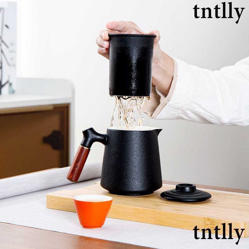 ☕茶壺 陶瓷快客杯一壺四杯便攜式旅行茶具小套裝戶外包簡易隨身茶壺茶杯-細節圖4