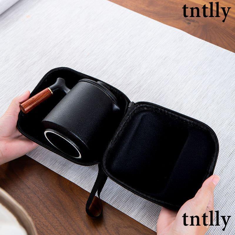 ☕茶壺 陶瓷快客杯一壺四杯便攜式旅行茶具小套裝戶外包簡易隨身茶壺茶杯-細節圖5