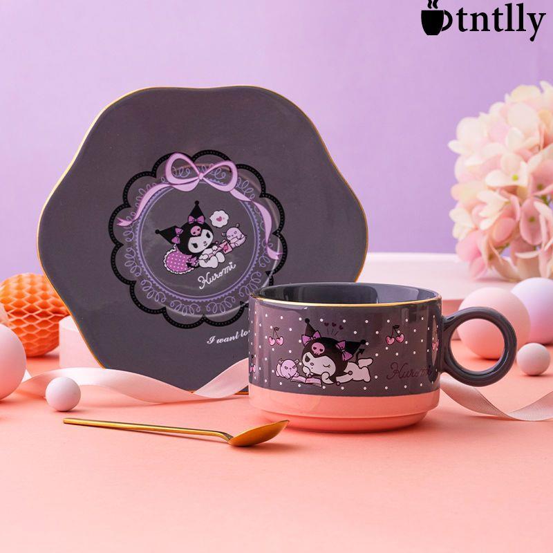 ☕咖啡杯 茶杯 Hello Kitty陶瓷咖啡杯碟套裝下午茶杯馬克杯高檔精緻女生杯情人節禮物水杯系列-細節圖7