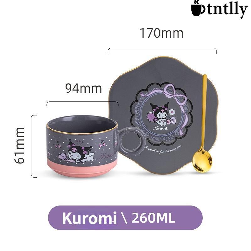 ☕咖啡杯 茶杯 Hello Kitty陶瓷咖啡杯碟套裝下午茶杯馬克杯高檔精緻女生杯情人節禮物水杯系列-細節圖8