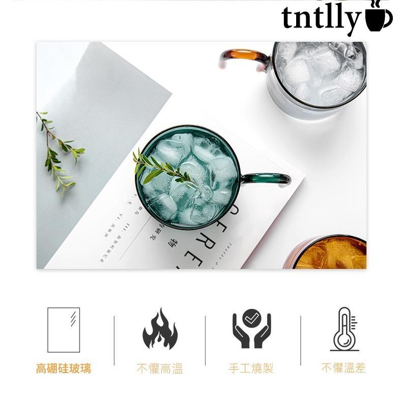 ☕ins創意 倒把耐熱彩色玻璃杯 咖啡杯 炫彩早餐杯 現代馬克杯 拱門水杯子-細節圖6