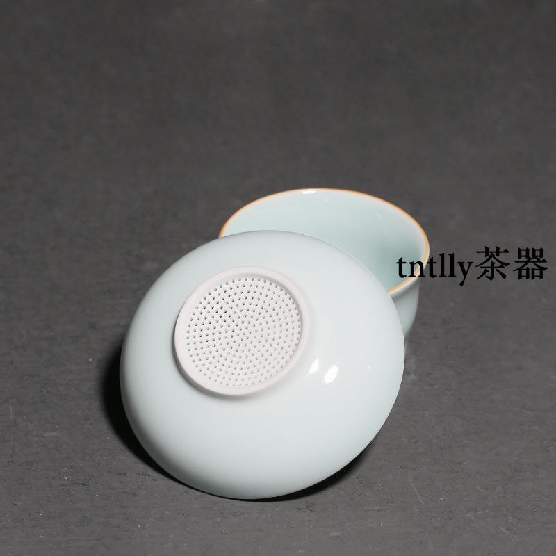 【現貨免運】影青瓷茶漏 陶瓷過濾器 茶道配件 德化茶具-細節圖4