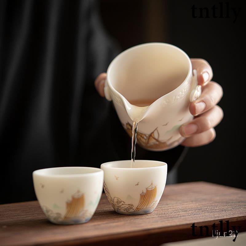 ☕茶壺 中式羊脂瓷白旅行茶具套裝 快客杯陶瓷便攜包高檔戶外家用 泡茶組 旅行茶杯組 小泡茶組 陶瓷 旅行 杯-細節圖4