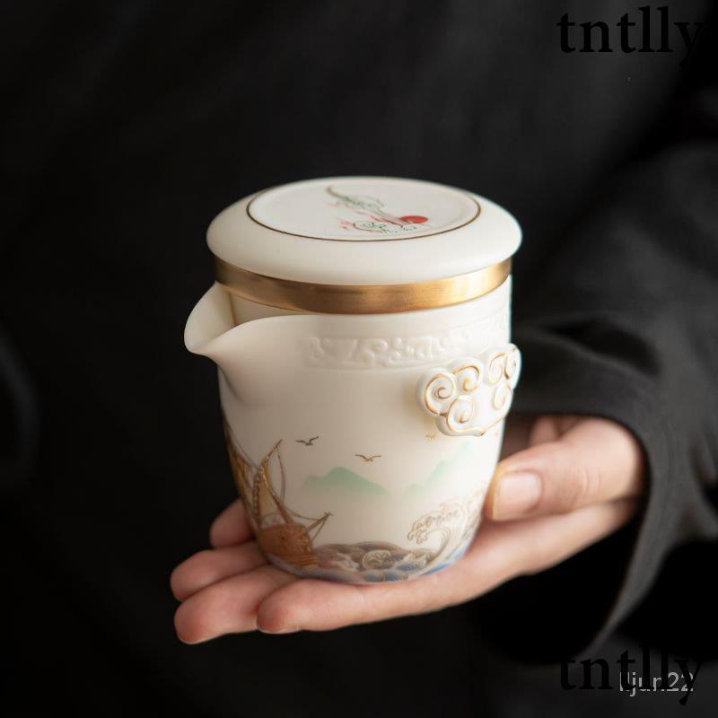 ☕茶壺 中式羊脂瓷白旅行茶具套裝 快客杯陶瓷便攜包高檔戶外家用 泡茶組 旅行茶杯組 小泡茶組 陶瓷 旅行 杯-細節圖7