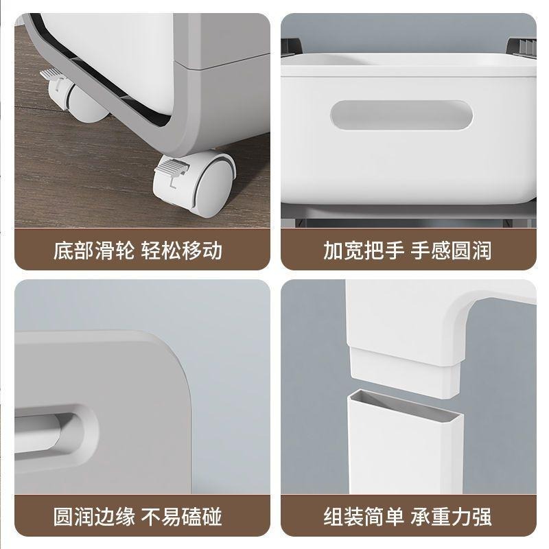 ❦現貨速發❦ 辦公室收納  書本書包 置物架 桌下置物架 零食推車 書架 小推車 零食收納盒 桌面收納 收納架 夾縫架-細節圖4