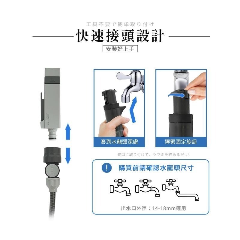 【日本原裝進口 台灣現貨】TAKAGI 輕巧水管組 RM1220GY RM1110GY 水管組 10米 20米 水管-細節圖4