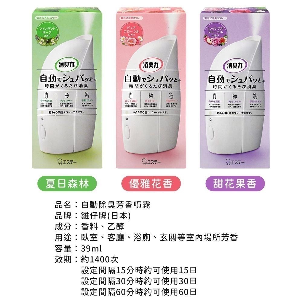 【日本原裝進口 台灣現貨】ST 雞仔牌 自動除臭芳香噴霧 定時自動除臭芳香噴霧 補充包 芳香 除臭 定時 消臭 香氛-細節圖5