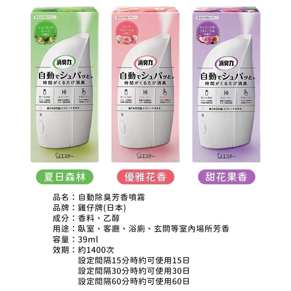 【日本原裝進口 台灣現貨】ST 雞仔牌 自動除臭芳香噴霧 定時自動除臭芳香噴霧 補充包 芳香 除臭 定時 消臭 香氛-細節圖5