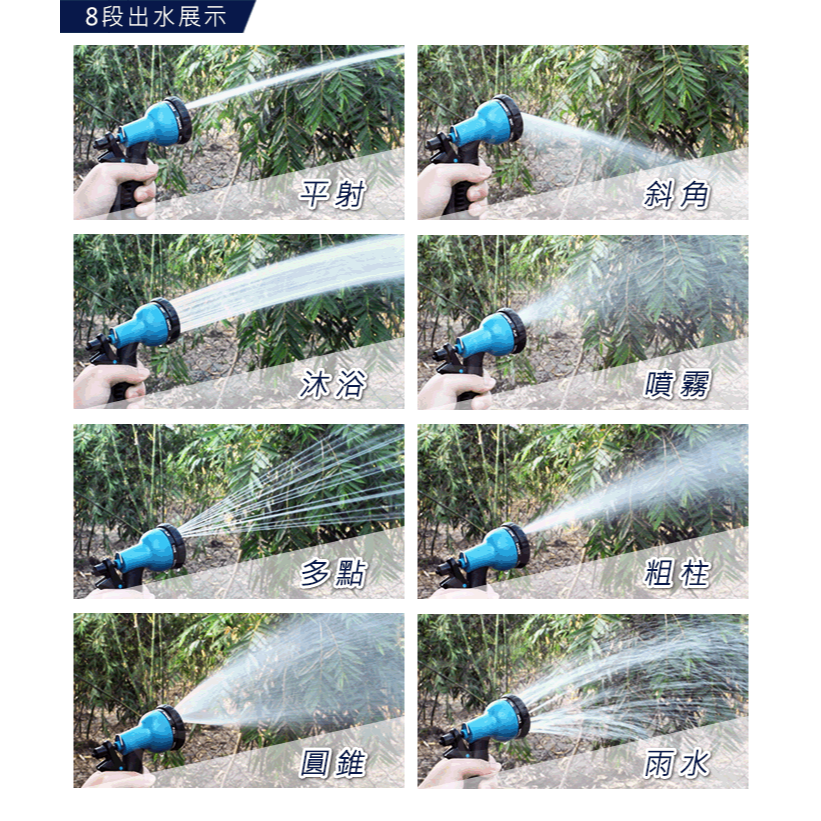 【台灣現貨】彈力伸縮水管 高壓水管 伸縮水管 水管 防爆高壓水管送8段式水槍+萬用接頭 彈力水管-細節圖6