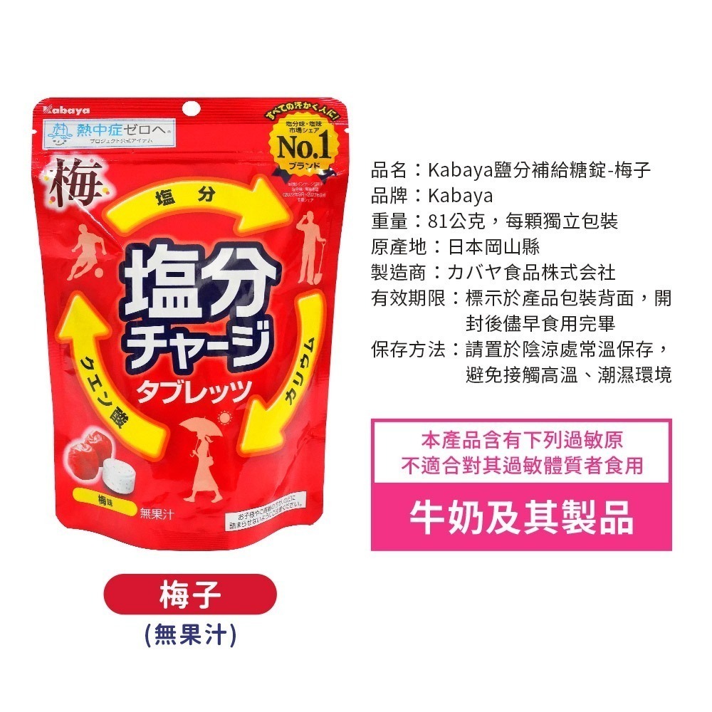 【日本原裝進口 台灣現貨】KABAYA 卡巴鹽糖 鹽分補給糖錠 81g 鹽味糖 檸檬鹽味糖 鹽糖 檸檬味 塩分 糖錠-細節圖5