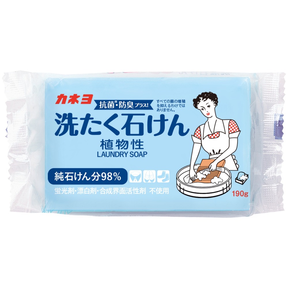 【日本原裝進口 台灣現貨】KANEYO 衣物去汙洗衣皂 植物性衣物肥皂 衣物皂 洗衣皂 肥皂 清潔皂 去汙皂 家事皂-細節圖4