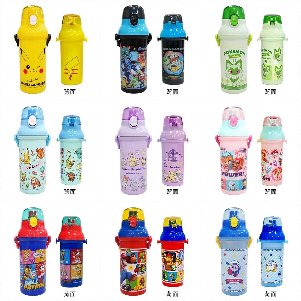 【日本原裝進口 台灣現貨】Skater 冷水壺 塑膠水壺 彈蓋水壺 480ML 斜背水壺 AG水壺 汪汪隊水壺 直飲水壺-細節圖4