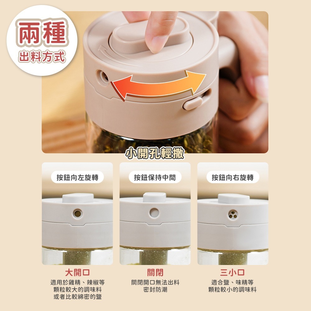 🇹🇼台灣現貨 廚房二合一調味罐 玻璃調味罐 多功能調味罐 二合一調味罐 調味料收納 調味罐 帶勺調味罐 調味盒 廚房-細節圖4