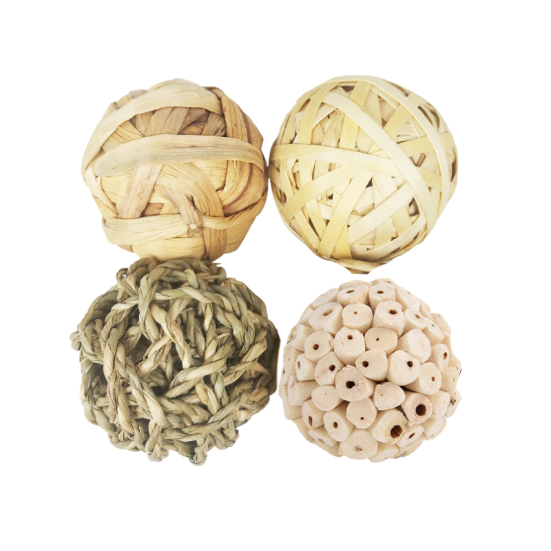 🇹🇼台灣現貨 磨牙編織玩具球 草球 兔子玩具 兔子磨牙 編織球 玩具球 小寵玩具球 小寵啃咬 啃咬玩具-細節圖2