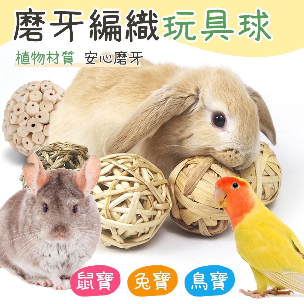 🇹🇼台灣現貨 磨牙編織玩具球 草球 兔子玩具 兔子磨牙 編織球 玩具球 小寵玩具球 小寵啃咬 啃咬玩具-細節圖3