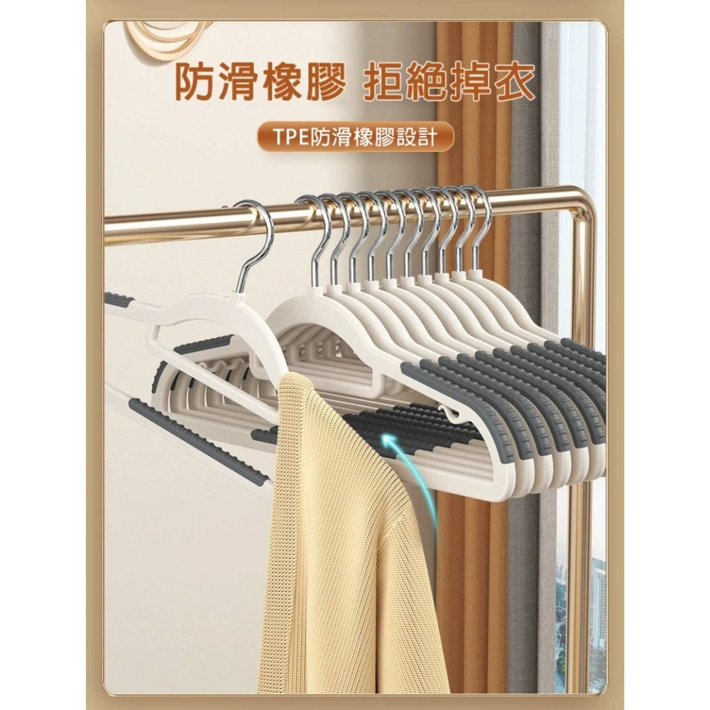 【現貨免運】無痕防滑衣架 乾濕兩用衣架 旋轉掛勾衣架 多功能衣架 不傷衣領不起包 成人衣架 衣櫃吊掛衣架 晾曬衣架 衣架-細節圖3
