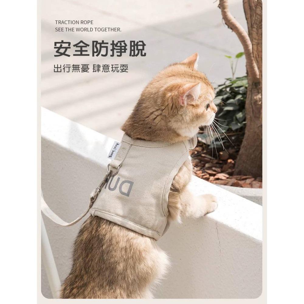 【易立購商號】寵物胸背帶 貓胸背帶 帆布胸背帶 背心胸背帶 夜間反光 貓咪牽引繩 遛貓繩 狗胸背 胸背帶 貓牽繩 牽引繩-細節圖8