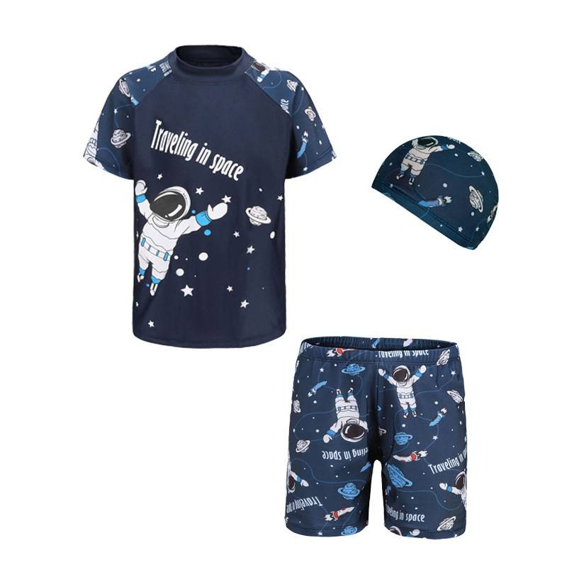 【易立購商號】短袖兒童泳衣 男童泳衣泳褲 兒童泳裝 幼兒泳裝 泳帽 泳衣 泳褲 泳鏡 夏天游泳 男孩泳衣-規格圖10