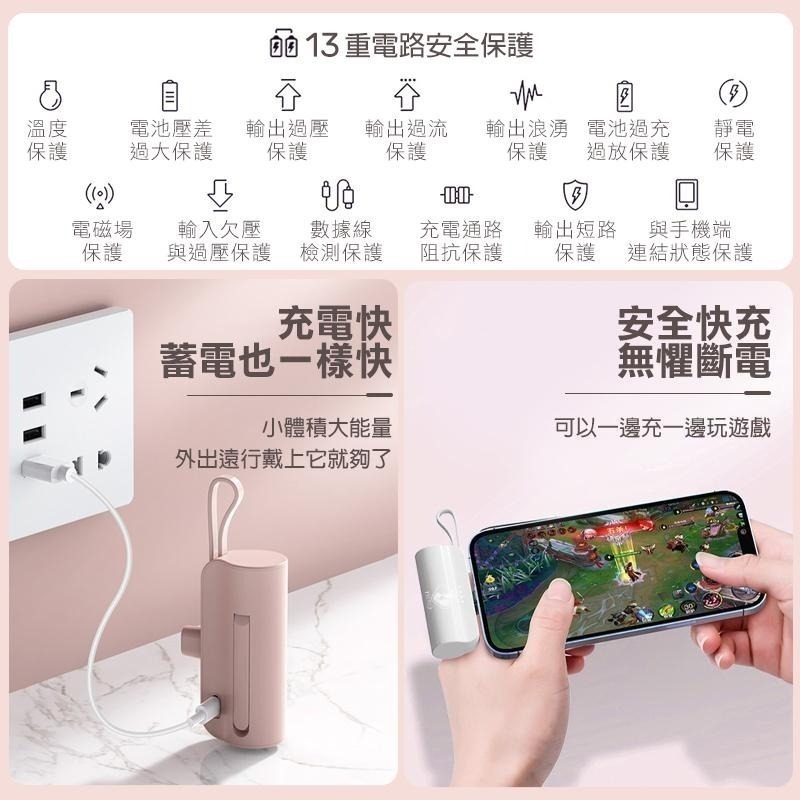 MiNi口袋行動電源 蘋果 TYPE-C 直插式行動電源 膠囊行動電源 口紅行動電源 迷你行動電源 多功能行動電源 行充-細節圖8