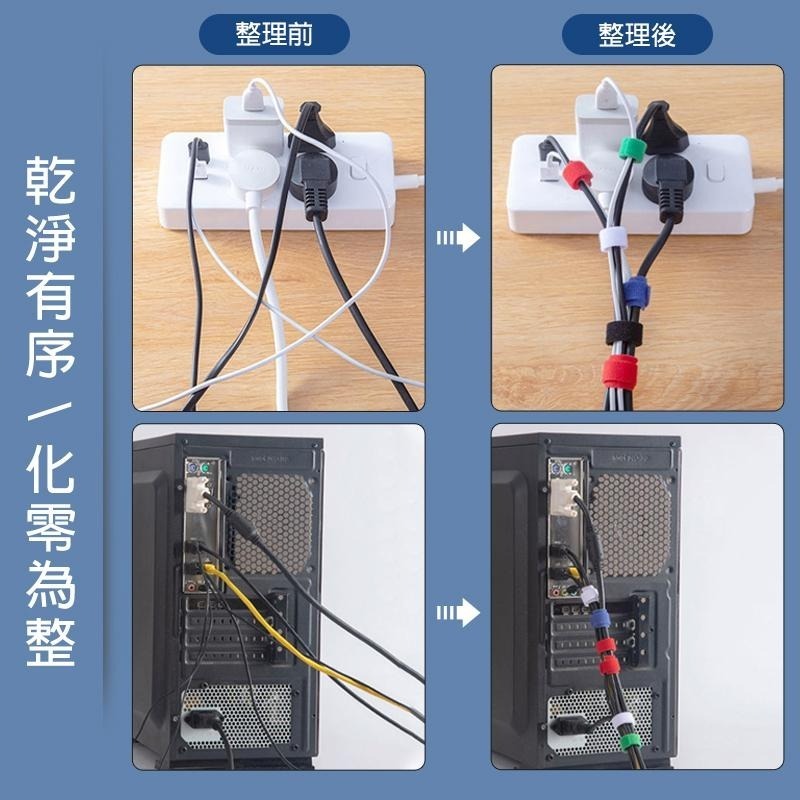 貓耳 魔鬼氈束帶 電線收納 充電線收納 整線 理線器 束帶 束線帶 綁帶 集線 理線 線材收納 捆綁帶 整理電線 收線器-細節圖3