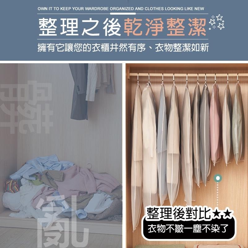 升級加厚款 衣服防塵套 衣櫥收納 衣物收納 衣櫥防塵套 防塵套 防塵罩 防塵袋 衣服收納 衣櫃收納 防塵 衣物收納袋-細節圖5