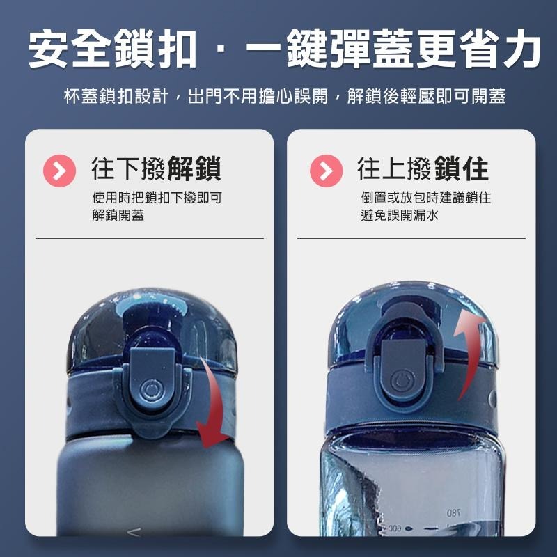 780ml水壺 運動水壺 彈蓋水壺 直飲水壺 透明水壺 磨砂水壺 防摔直飲水壺 便攜水壺 磨砂運動水壺 戶外水壺 水壺-細節圖6