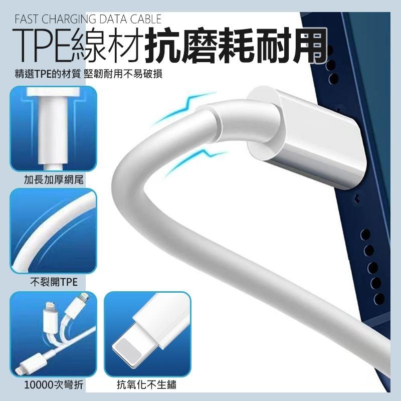 POLYWELL 蘋果充電線 3A 傳輸線 Lightning充電線 20cm 50cm 1M 2M iPhone充電線-細節圖6