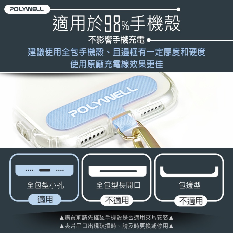 POLYWELL 掛繩夾片 手機夾片 手機掛片 手機掛繩墊片 手機背帶夾片 手機殼掛繩夾片 掛繩片 手機片 手機殼夾片-細節圖7