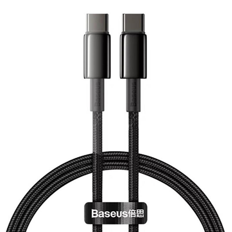 Baseus 倍思 鎢金 100W 雙Type C 充電線 PD 快充線 傳輸線 充電線 手機線 MAC 蘋果充電器-細節圖2