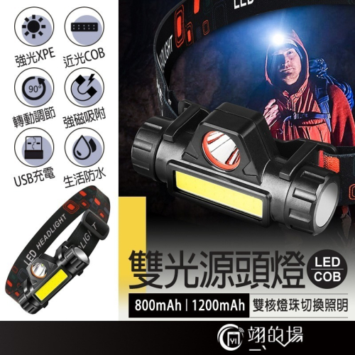 HEADLAMP頭燈 LED頭燈 USB充電頭燈 COB頭燈 露營燈 登山頭燈 工作燈 工作頭燈 強光頭燈 維修工作燈