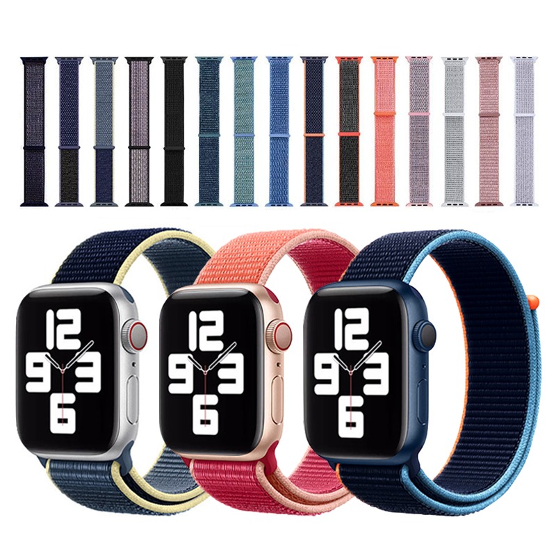 多色任選 Apple Watch iwatch SE 1-7 蘋果手錶尼龍錶帶 42 44 45mm 錶帶 造型錶帶 錶-細節圖2