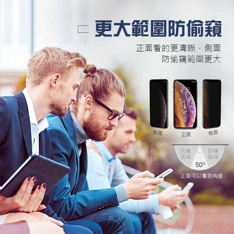 iPhone 防窺玻璃貼 滿版防窺膜 防偷窺玻璃貼 保護貼 玻璃保護貼 手機保護貼 蘋果保護貼 iPhone保護貼 防窺-細節圖3