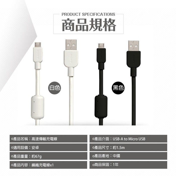 原廠 SONY Micro USB【安卓1.5米】高速充電傳輸線 安卓充電線 充電線 USB傳輸線 手機平板充電線-細節圖9