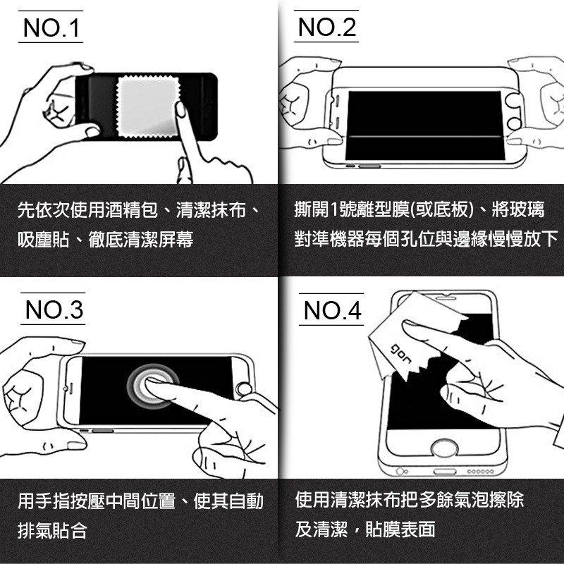 原廠授權 GOR兩片裝 i14/13/12/11 全透明 鋼化玻璃貼 螢幕保護貼 手機玻璃貼 iPhone保護貼 玻璃貼-細節圖7