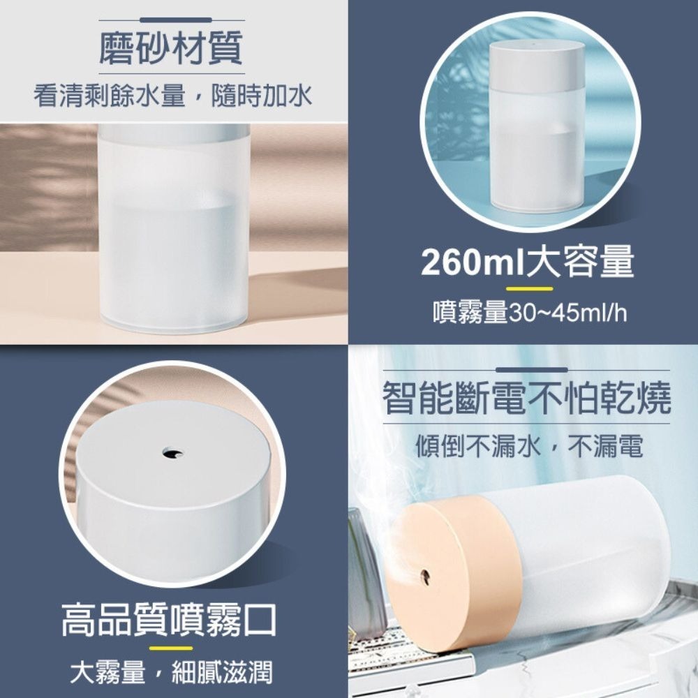 七彩迷你加濕器 奈米噴霧器 USB加濕器 噴霧加濕器 香氛加濕器 靜音加濕器 夜燈加濕器 香氛機 加濕器 薰香機 噴霧機-細節圖8