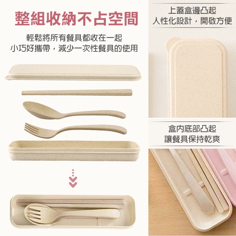 小麥餐具組 環保餐具組 環保筷 環保湯匙 環保叉子 便攜餐具組 外出餐具 小麥湯匙 小麥筷子 小麥叉子 小麥秸稈餐具-細節圖8