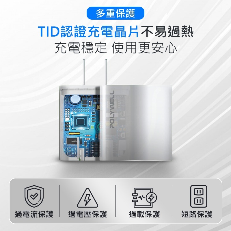 POLYWELL PD 雙孔快充頭 30W 30w快充頭 雙孔充電頭 雙pd快充頭 type c 充電頭 pd快充頭-細節圖6