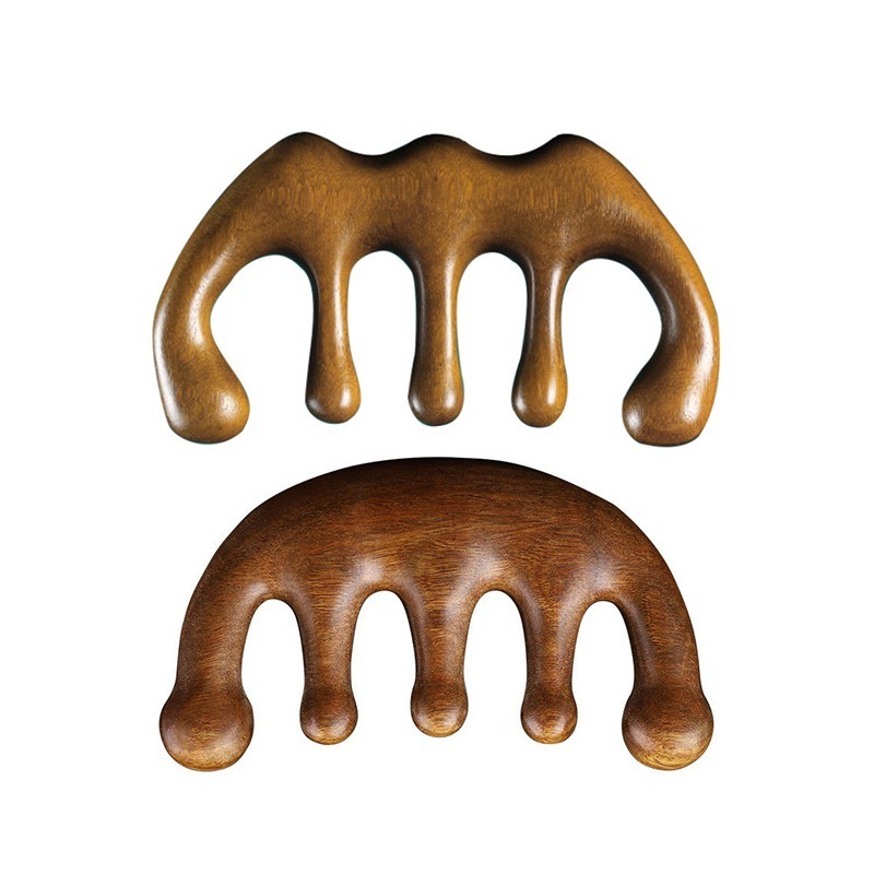 金絲檀木按摩梳 頭皮按摩梳 經絡梳 檀木按摩梳 五爪按摩梳 經絡按摩梳 檀木梳 頭部按摩梳 五齒梳 五齒檀木梳 按摩梳-細節圖2